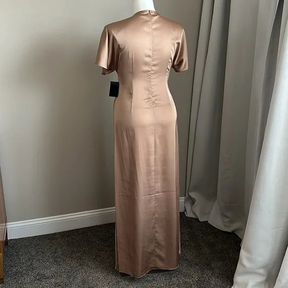 Boston Proper Bronze Satin Dress - Picture 4 of 8